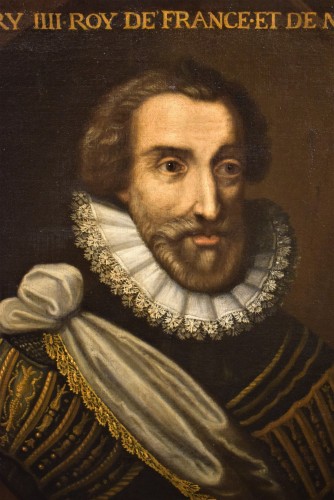 Tableaux et dessins Tableaux XVIe siècle - Portrait d'Henri IV roi de France - fin du 16e siècle